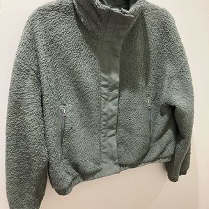 Vuori Green Sherpa Teddy Jacket